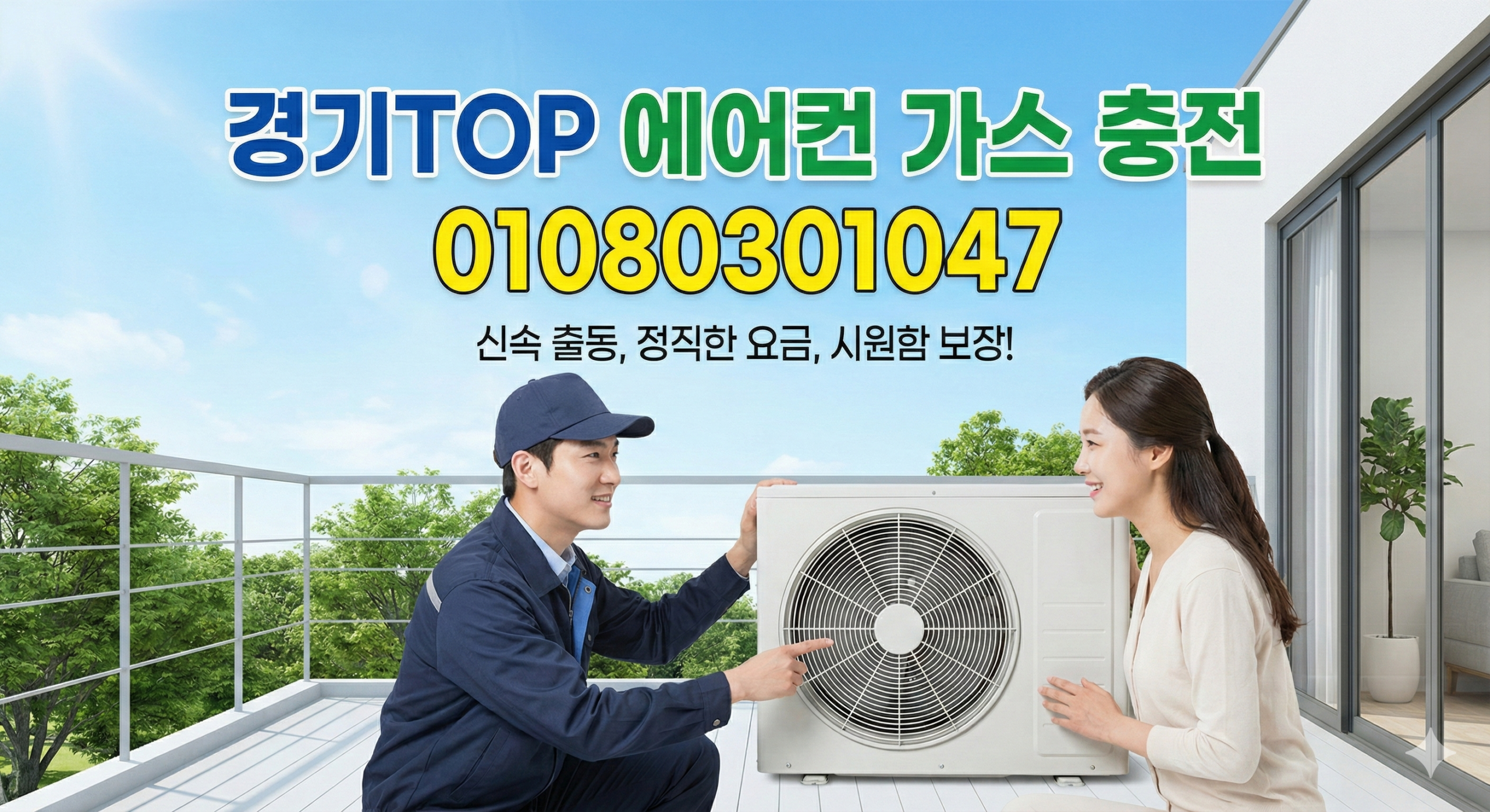 가정집 에어컨 현장에서 게이지로 냉매압력체크를 진행하는 모습입니다. 냉매 상태와 압력을 정확히 확인한 뒤 필요한 만큼 에어컨가스충전을 도와드립니다.